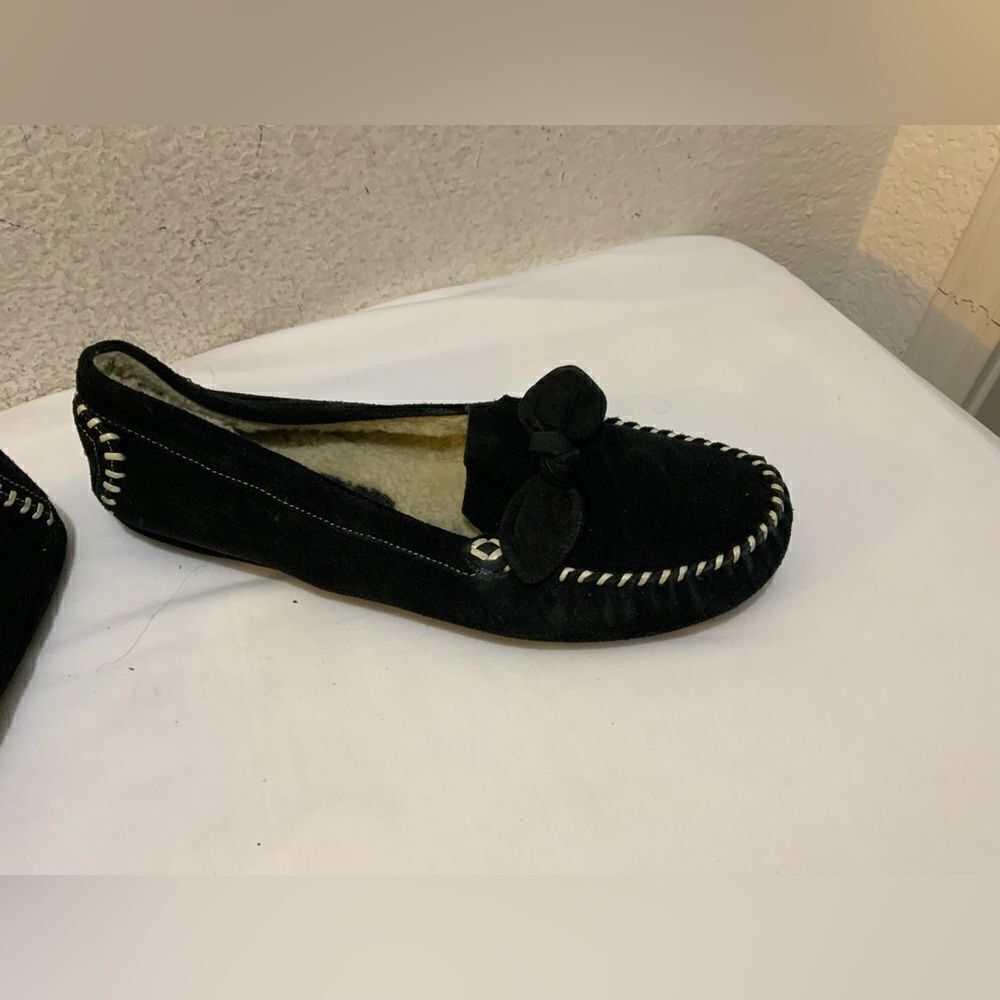 Cole Haan Women 018595 Black Bo Slip On Moccasins Driving Loafers Shoes Sz 9.5 B